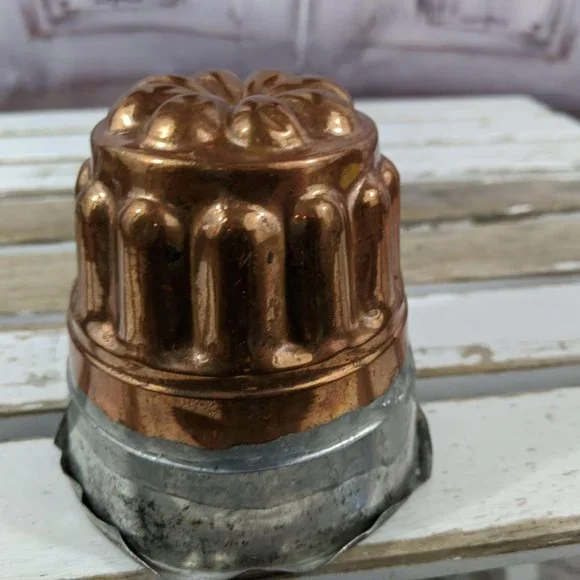 Antique jello copper mold unique decorative vintag‎